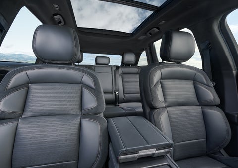 The spacious second row and available panoramic Vista Roof® is shown. | North Park Lincoln in San Antonio TX
